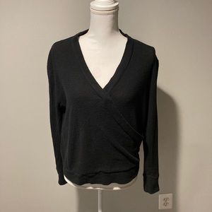 Madewell Textured Black Blouse